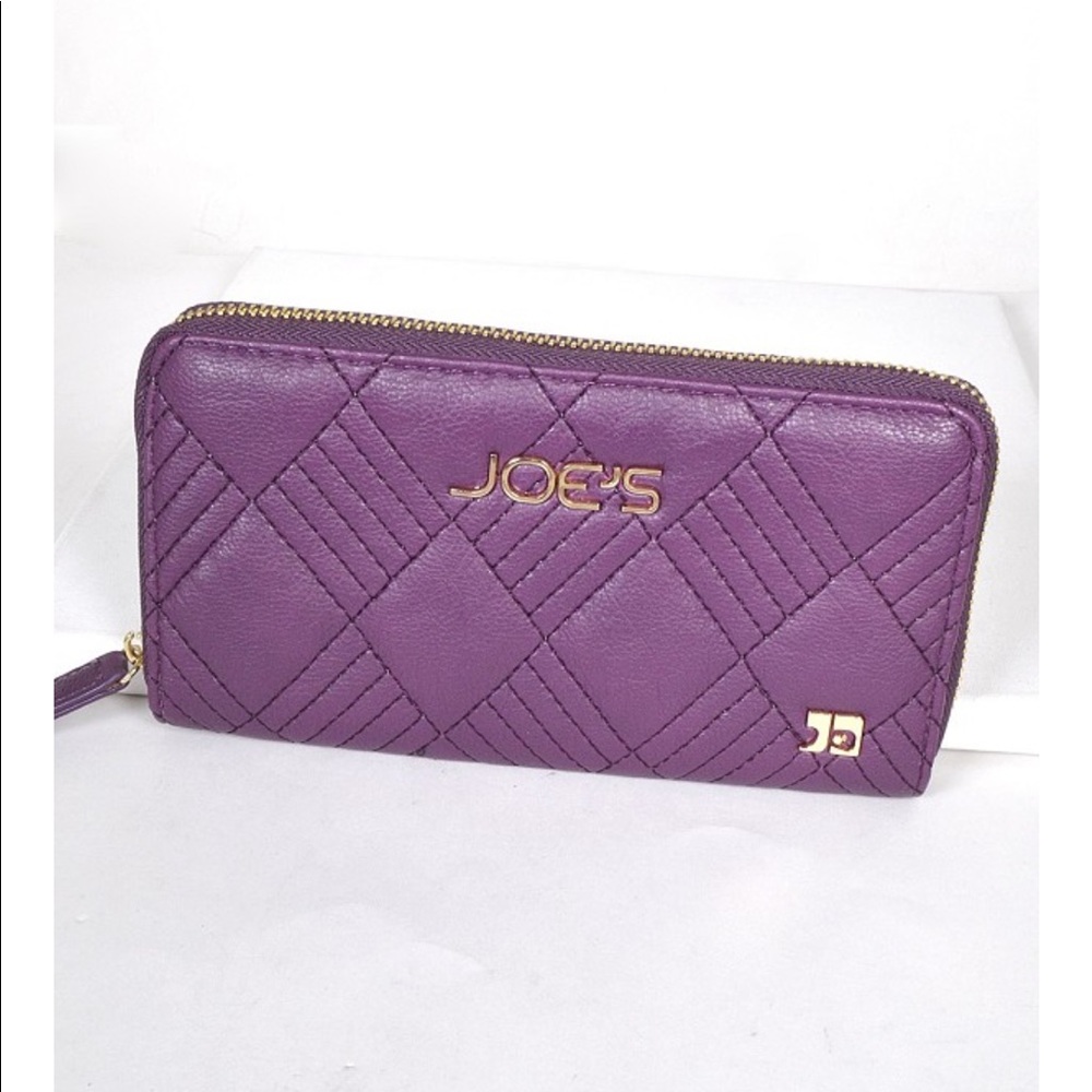 Joe’s Jeans purple quilted wallet
